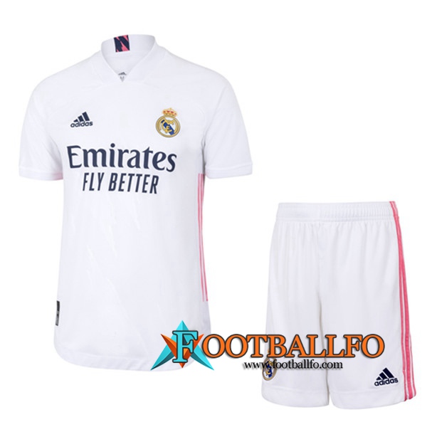 Traje Camisetas Futbol Real Madrid Primera + Cortos 2020/2021