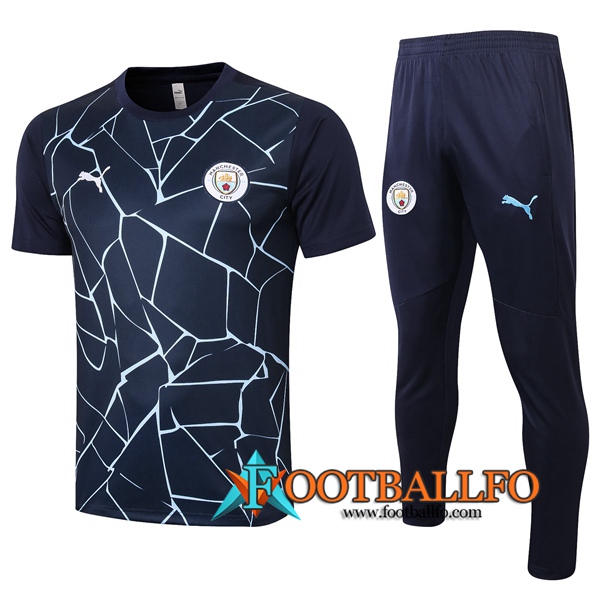 Camiseta Entrenamiento Manchester City + Pantalones Azul Royal 2020/2021