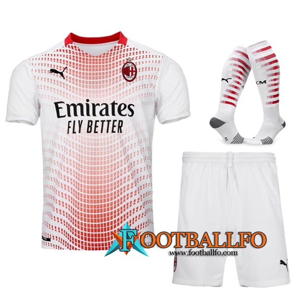 Traje Camisetas Futbol Milan AC Segunda (Cortos+Calcetines) 2020/2021