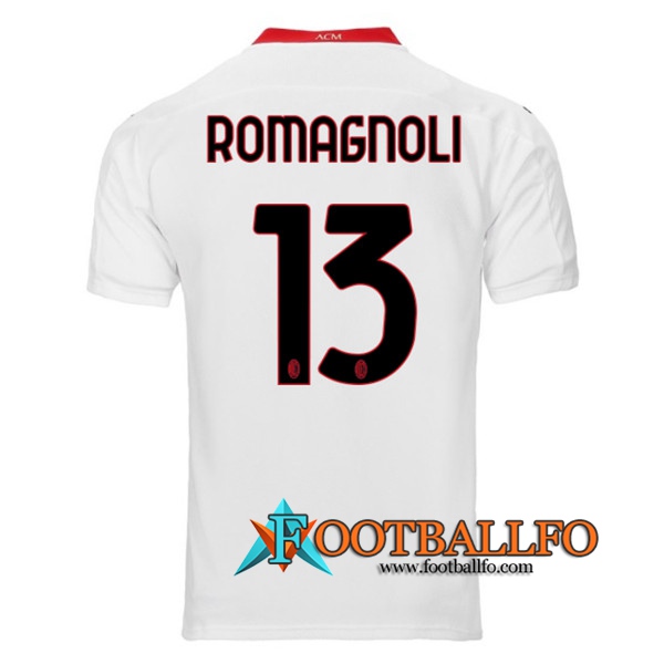Camisetas Futbol Milan AC (ROMAGNOLI 13) Segunda 2020/2021