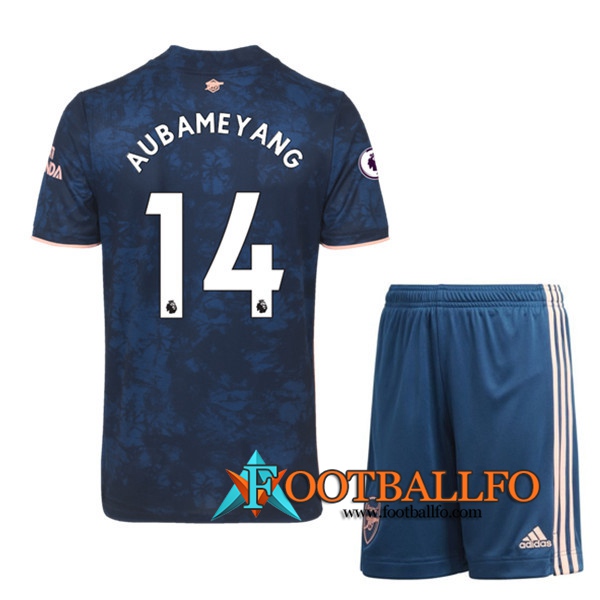 Camisetas Futbol Arsenal (Aubameyang 14) Ninos Tercera 2020/2021