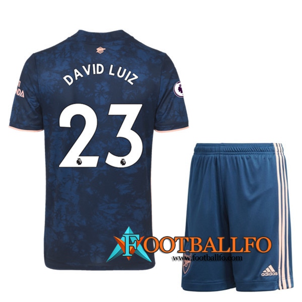 Camisetas Futbol Arsenal (David Luiz 23) Ninos Tercera 2020/2021