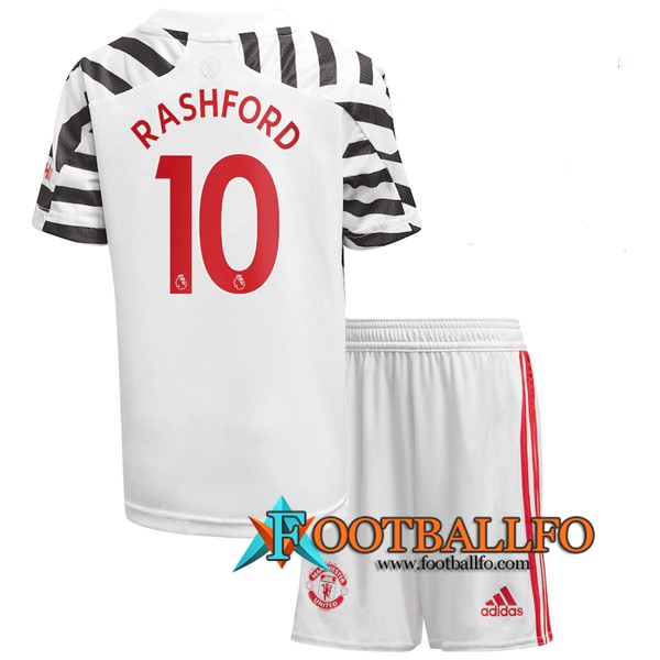 Camisetas Futbol Manchester United (Rashford 10) Ninos Tercera 2020/2021