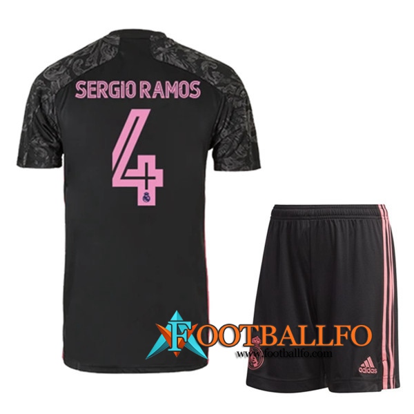 Camisetas Futbol Real Madrid (SERGIO RAMOS 4) Ninos Tercera 2020/2021