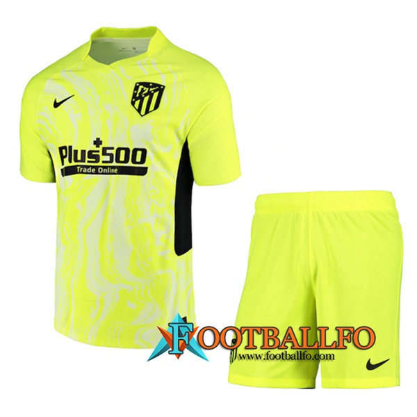 Traje Camisetas Futbol Atletico Madrid Tercera + Cortos 2020/2021