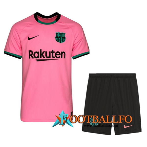 Traje Camisetas Futbol FC Barcelona Tercera + Cortos 2020/2021