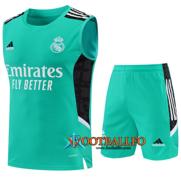 Camiseta Entrenamiento sin mangas + Cortos Real Madrid Verde 2022/2023