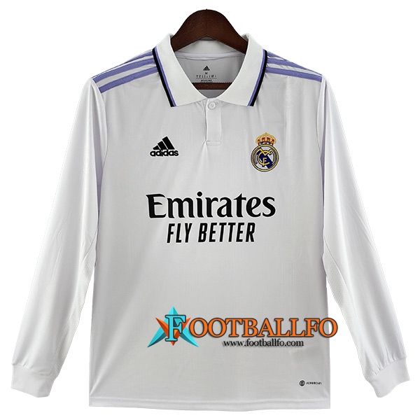Camisetas De Futbol Real Madrid Manga Larga Primera 2022/2023