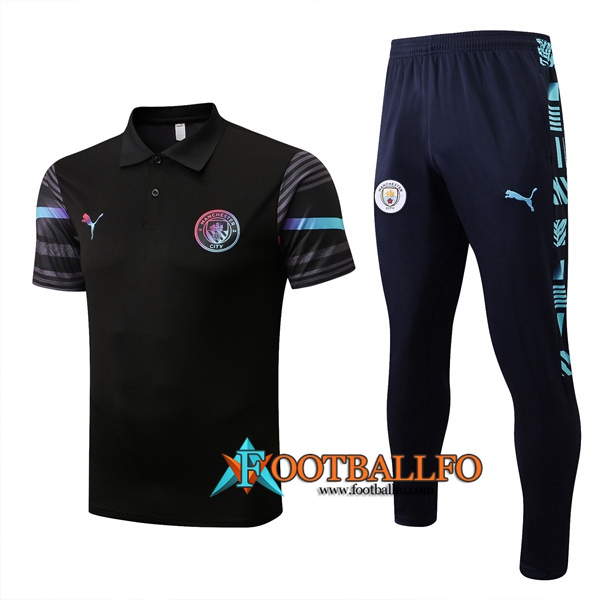 Camiseta Polo Manchester City Negro 2022/2023