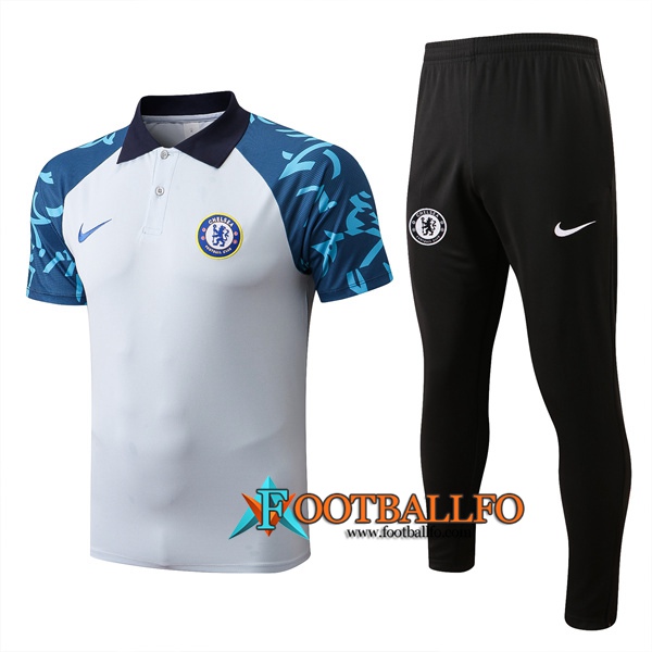 Camiseta Polo FC Chelsea Blanco/Azul 2022/2023