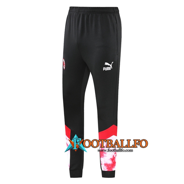 Pantalon Entrenamiento AC Milan Negro/Blanco 2022/2023