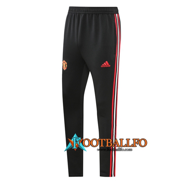 Pantalon Entrenamiento Manchester United Negro/Rojo 2022/2023