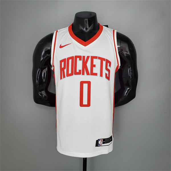 Camisetas Houston Rockets (Westbrook #0) 2021 Blanco