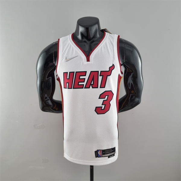 Camisetas Miami Heat (Wade #3) Blanco 75th Anniversary