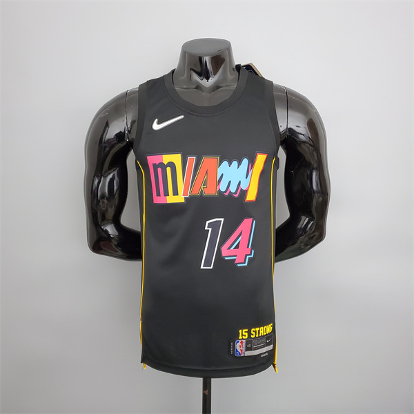 Nueva Camisetas Miami Heat (Herro #14) 2022 Season Negro City Edition