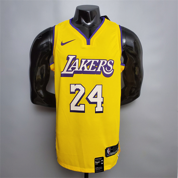 Camisetas Los Angeles Lakers (Bryant #24) Amarillo V-collerette City Edition