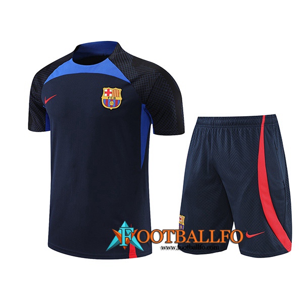 Camiseta Entrenamiento + Cortos FC Barcelona Azul marino 2022/2023