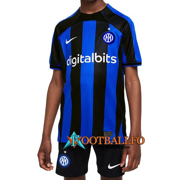 Nueva Camisetas De Futbol Inter Milan Ninos Primera 2022/2023