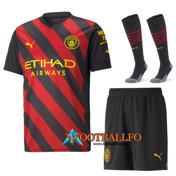 Camisetas De Futbol Manchester City Segunda (Cortos + Calcetines) 2022/2023