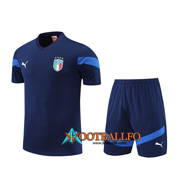 Camiseta Entrenamiento + Cortos Italia Azul marino 2022/2023