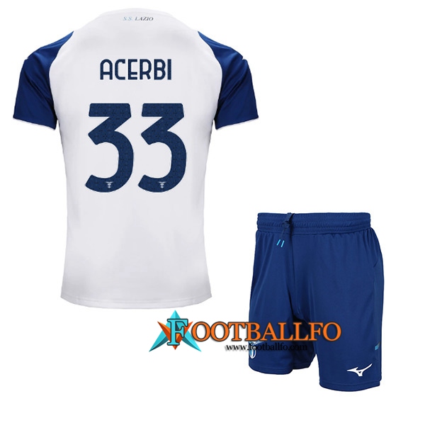 Camisetas De Futbol SS Lazio (ACERBI #33) Ninos Tercera 2022/23