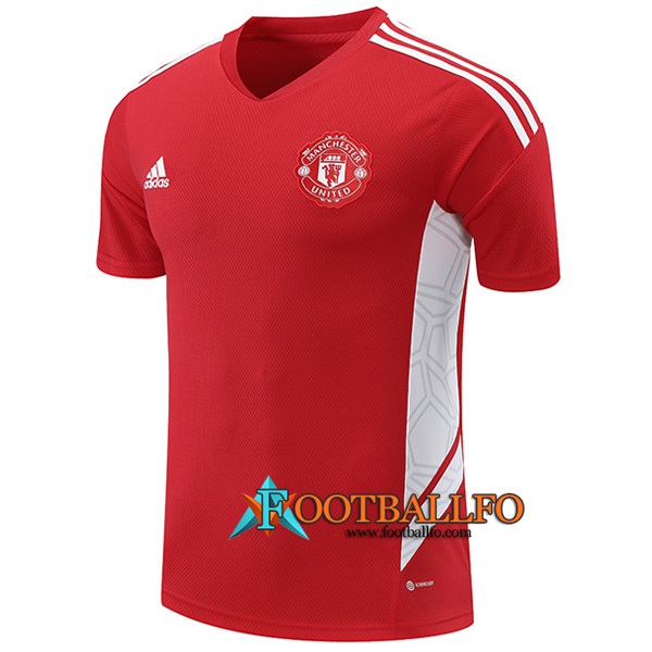 Camiseta Entrenamiento Manchester United Rojo/Blanco 2022/2023