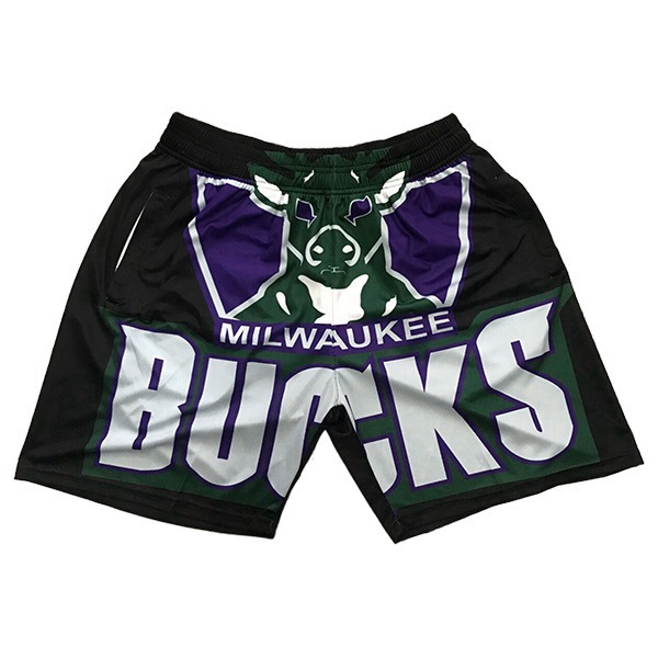 Cortos NBA Milwaukee Bucks Negro
