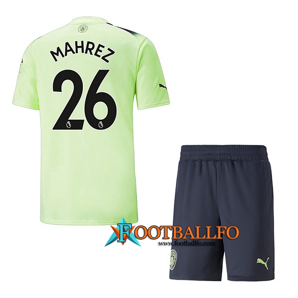 Camisetas De Futbol Manchester City (MAHREZ #26) Ninos Tercera 2022/2023