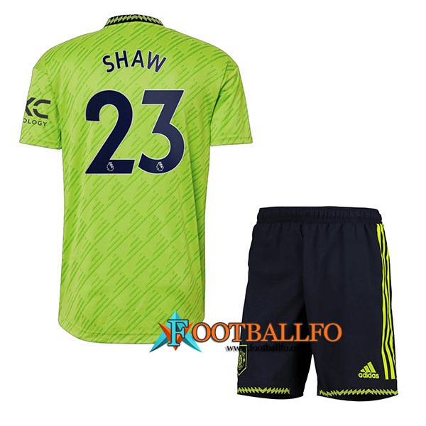 Camisetas De Futbol Manchester United (SHAW #23) Ninos Tercera 2022/2023