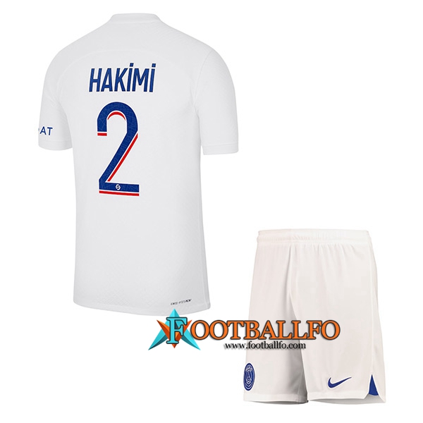Camisetas De Futbol PSG (HAKIMI #2) Ninoss Tercera 2022/2023