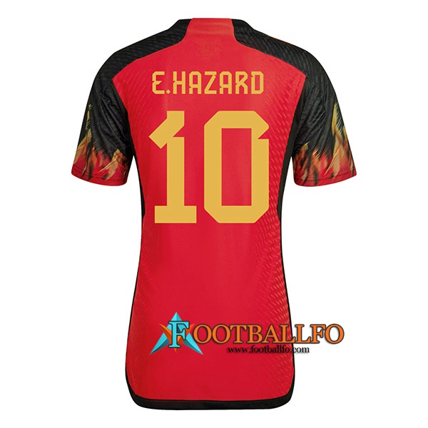 Camiseta Nacional Bélgica (E.HAZARD #10) 2022/2023 Primera