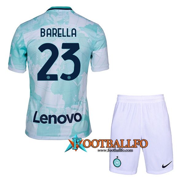 Camisetas De Futbol Inter Milan (BARELLA #23) Ninos Segunda 2022/2023
