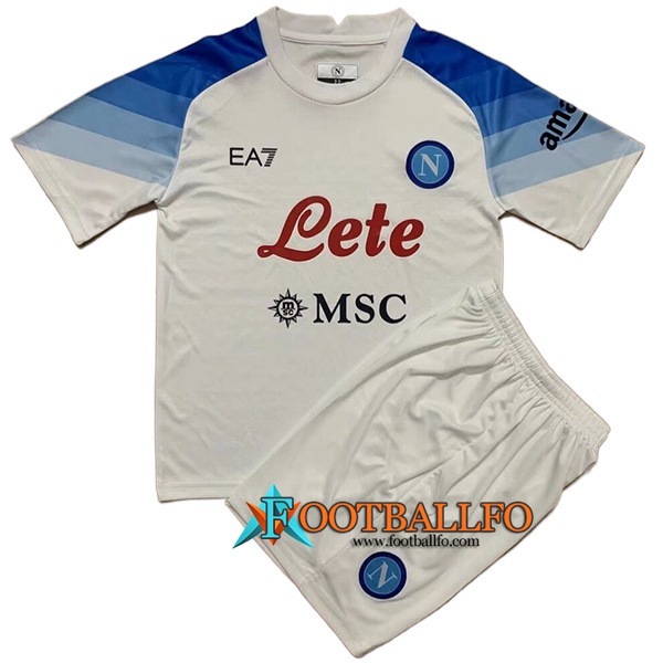 Nueva Camisetas De Futbol SSC Napoli Ninos Segunda 2022/2023