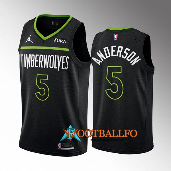 Camisetas Minnesota Timberwolves (ANDERSON #5) 2022/23 Negro