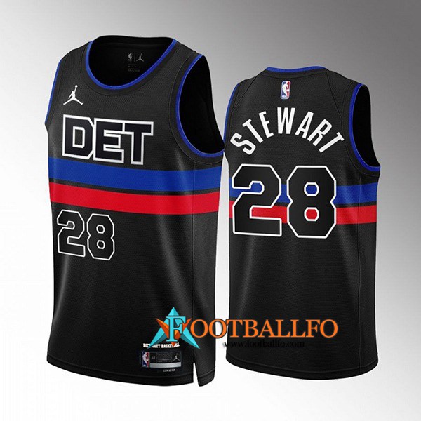 Camisetas Detroit Pistons (STEWART #28) 2022/23 Negro
