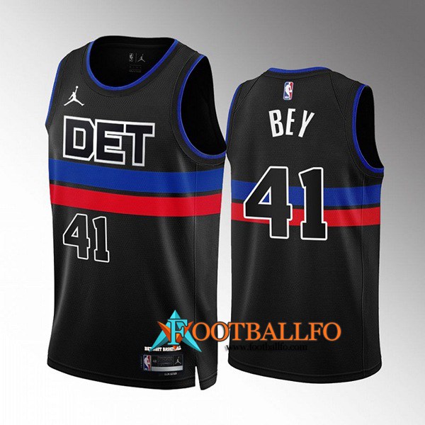 Camisetas Detroit Pistons (BEY #41) 2022/23 Negro