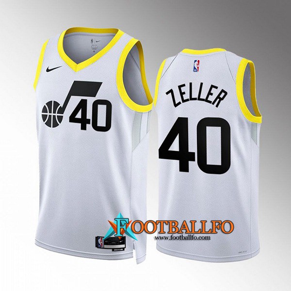 Camisetas Utah Jazz (ZELLER #40) 2022/23 Blanco