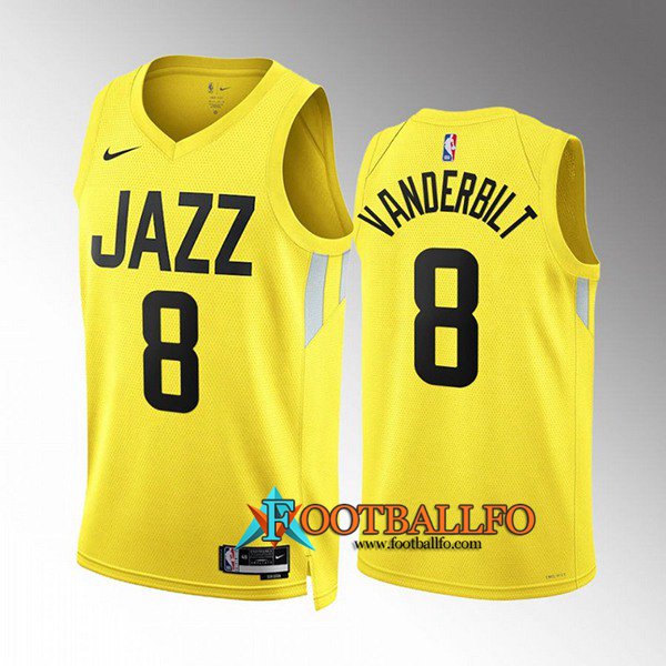 Camisetas Utah Jazz (VANDERBILT #8) 2022/23 Amarillo