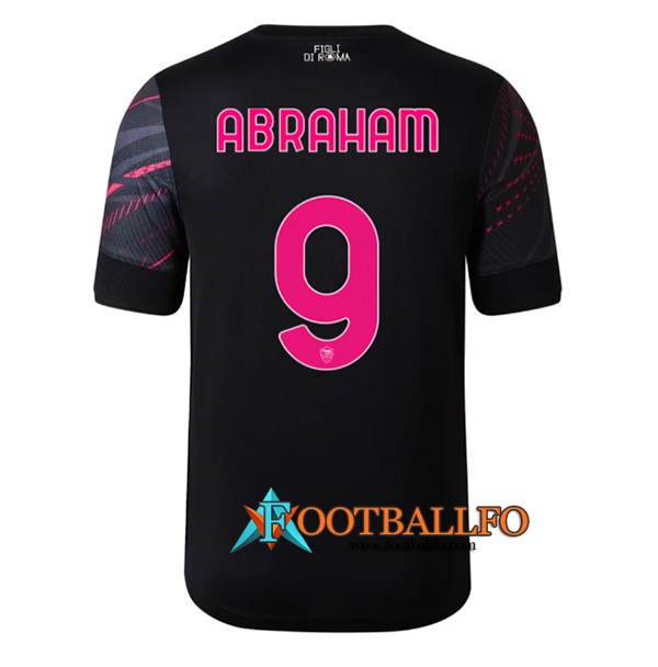 Camisetas De Futbol AS Roma (ABRAHAM #9) 2022/2023 Tercera
