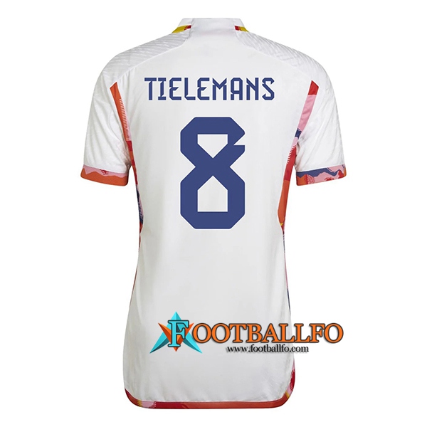 Camiseta Equipo Nacional Bélgica (TIELEMANS #8) 2022/2023 Segunda