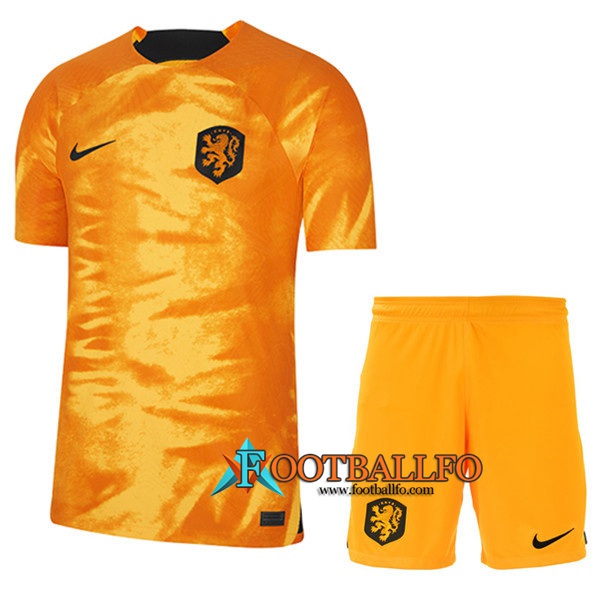 Camisetas De Futbol Países Bajos Ninos Primera Copa Del Mundo 2022