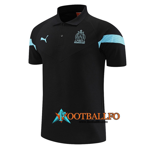 Camiseta Polo Marsella Negro 2022/2023