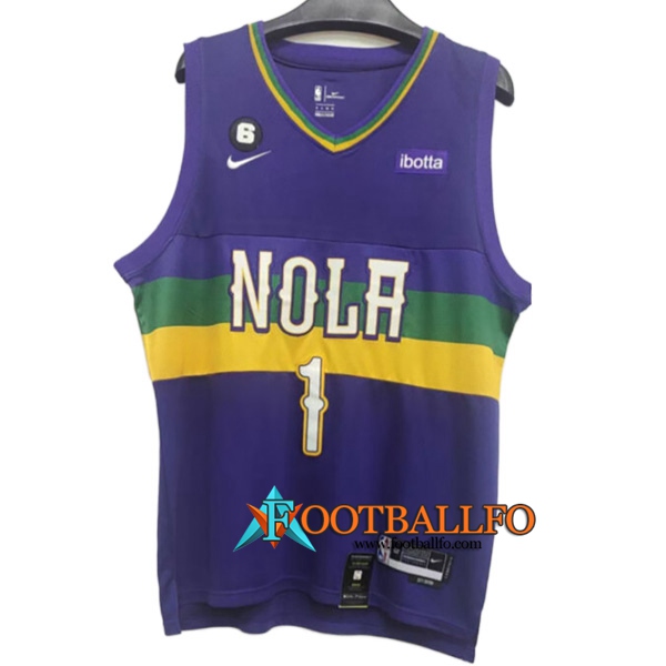 Camisetas New Orleans Pelicans (WILLIAMSON #1) 2022/23 Violeta
