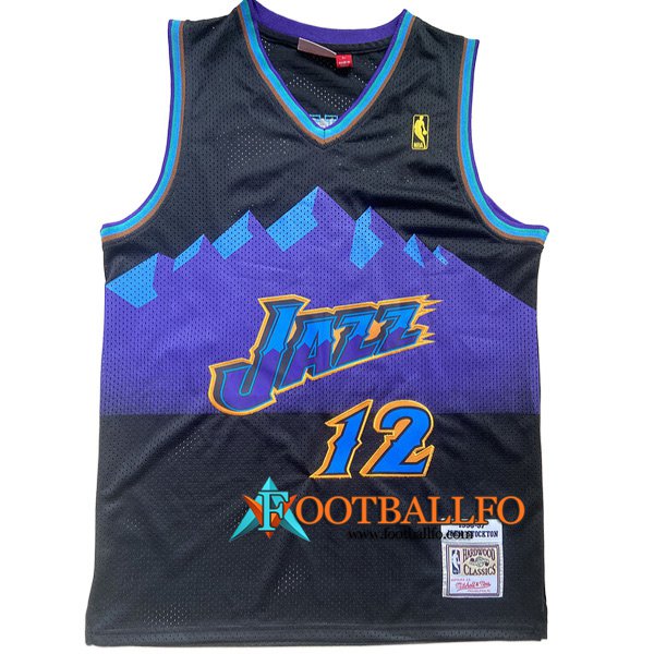 Camisetas Utah Jazz (STOCKTON #12) 2022/23 Negro/Violeta