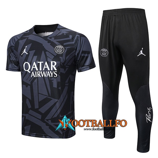Camiseta Entrenamiento + Pantalones Jordan PSG Gris Oscuro 2022/2023