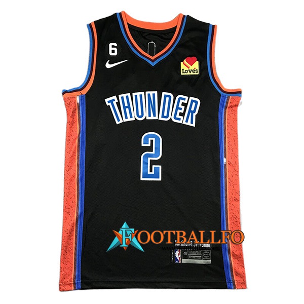 Camisetas Oklahoma City Thunder (GILGEOUS-ALEXANDER #2) 2022/23 Negro