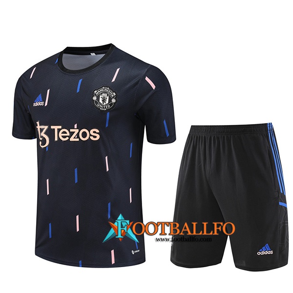 Camiseta Entrenamiento + Cortos Manchester United Negro 2023/2023