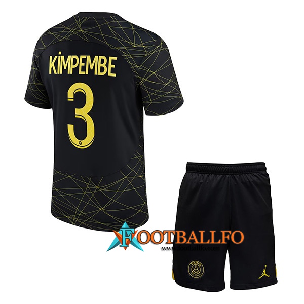 Camisetas De Futbol PSG (KIMPEMBE #3) Ninos Fourth 2023/2023