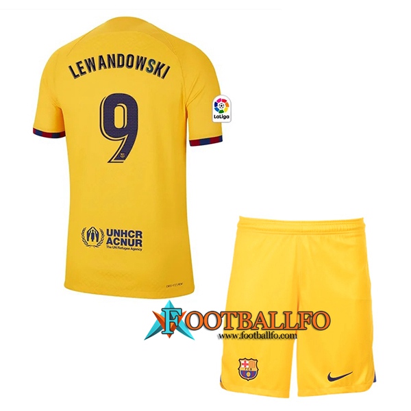 Camisetas De Futbol Barcelona (LEWANDOWSKI #9) Ninos Fourth 2023/2023