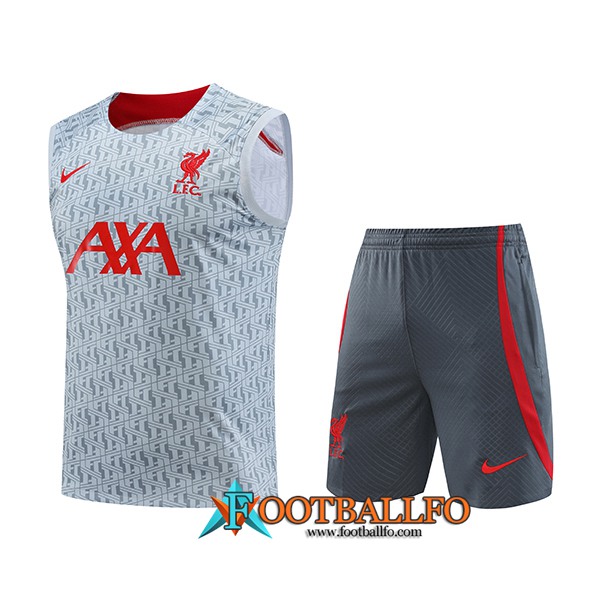 Camiseta Entrenamiento sin mangas + Cortos FC Liverpool Gris 2023/2024